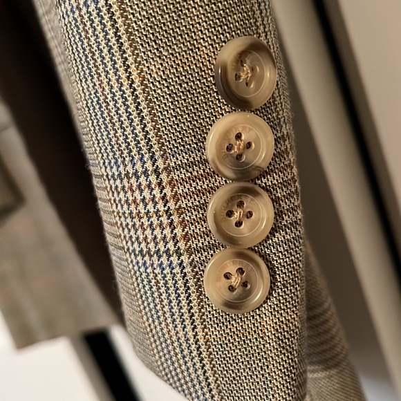 Men’s Burberry silk and wool blazer, T model Kensington. Houndstooth. Size 43R - Picture 2 of 10